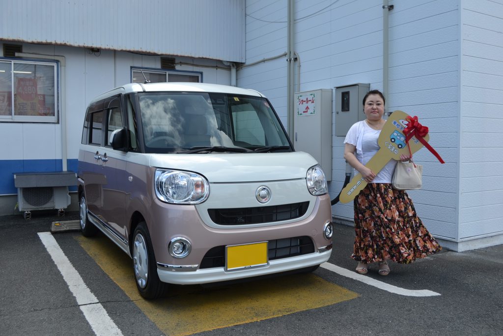 ダイハツ ムーヴキャンバス 納車式 大分県中津市で中古車リースなら軽自動車専門店 松下モータース 定額エコノリくん